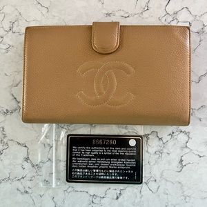 CHANEL Camel Caviar Wallet with Authenticity Card!!!